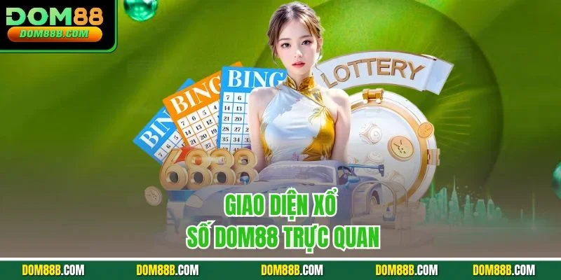 Giao diện xổ số Dom88 trực quan